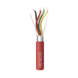 [4403-5504] Bobina de 152 Metros (500 Pies) de Alambre / 4 x 18 AWG / Riser / Blindado / Tipo FPLR / Color Rojo / Para Aplicaciones en Sistemas de Detección de Incendio y Sistemas de Evacuación | 4403-5504