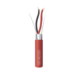 [4406-5504] Bobina de 152 Metros (500 Pies) de Alambre / 2 x 16 AWG / Riser / Blindado / Tipo FPLR / Color Rojo / Para Aplicaciones en Sistemas de Detección de Incendio y Sistemas de Evacuación | 4406-5504