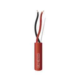 [4311-1004/1000] Carrete de Alambre 305 Metros (1000 Pies) / 2 x 16 AWG / Riser / Color Rojo / Tipo FPLR, CL3R, (UL) FT4 / Para Aplicaciones en Sistemas de Detección de Incendio y Sistemas de Evacuación | 4311-1004/1000
