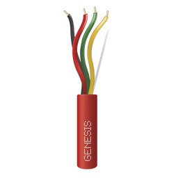 [4312-1004] Carrete de Alambre 305 Metros (1000 Pies) / 4 x 16 AWG / Riser / Color Rojo / Tipo FPLR, CL3R, (UL) FT4 / Para Aplicaciones en Sistemas de Detección de Incendio y Sistemas de Evacuación | 4312-1004