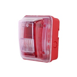 [HGOE-R] Cubierta para instalar sirenas estrobo en exterior compatible con estrobos sirenas Hochiki color rojo | HGOE-R