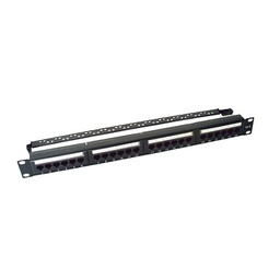 [LP-PP-607] Panel de Parcheo de Impacto (110) UTP de 24 Puertos Cat6, 19 Pulgadas (48.26 cm), con Barra para Organizar Cable | LP-PP-607