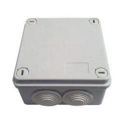 [TH-CJE] Caja Tipo Estanca IP55, con 6 Entradas, Tapa y Tornillo de Vuelta de 1/4, 100 x 100 x 50 mm (3.94 x 3.94 x 1.97 Pulgadas), Color Gris | TH-CJE