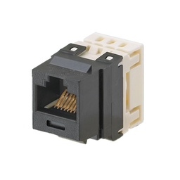 [NK688MBL] Conector Jack Estilo 110 (de Impacto), Tipo Keystone, Categoría 6, de 8 Posiciones y 8 Cables, Color Negro | NK688MBL