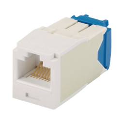 [CJ6X88TGWH] Conector Jack RJ45 Estilo TG, Mini-Com, Categoría 6A, de 8 Posiciones y 8 Cables, Color Blanco | CJ6X88TGWH