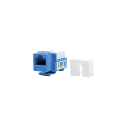 [LP-KJ-505-BU] Módulo Jack Keystone Cat5e con Terminación 110 (Punchdown) para Faceplate - Color Azul | LP-KJ-505-BU