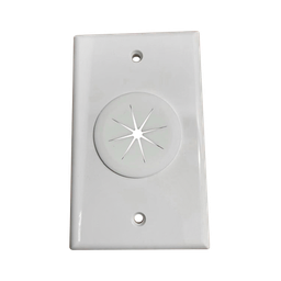 [LP-FP-GROM] Placa de Pared, con Orificio y Grommet, Ideal para Pasar Cables | LP-FP-GROM