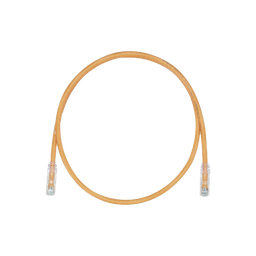 [UTP28CH1OR] Cable de Parcheo, UTP Cat5e, Diámetro Reducido (28AWG), Color Naranja, 0.30 Metros (1 Pie) | UTP28CH1OR