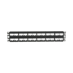 [CPP48WBLY] Panel de Parcheo Modular Mini-Com (Sin Conectores), Plano, Sin Blindaje, de 48 Puertos, 2 UR | CPP48WBLY