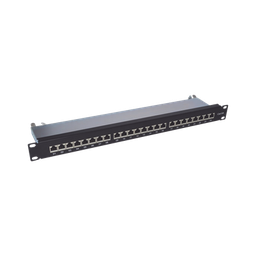 [LP-PP-CS-6A-24P] Panel de Parcheo de Impacto (110) Blindado de 24 Puertos Cat6A | LP-PP-CS-6A-24P