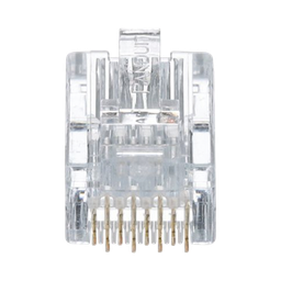 [MP588-L] Plug RJ45 Cat5e, Para Cable UTP de Calibres 24-26 AWG, Chapado en Oro de 50 Micras, Paquete de 50 Piezas | MP588-L