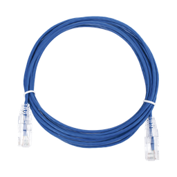 [LP-UT6-300-BU28] Cable de Parcheo Slim UTP Cat6 - 3 Metros (9.84 Pies) Azul Diámetro Reducido (28 AWG) | LP-UT6-300-BU28