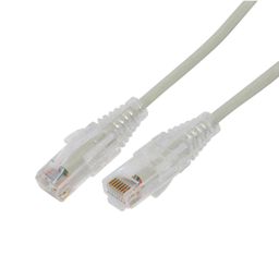 [LP-UT6A-500-GY28] Cable de Parcheo Slim UTP Cat6A - 5 Metros (16.40 Pies) Gris, Diámetro Reducido (28 AWG) | LP-UT6A-500-GY28