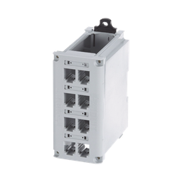 [CDPP8RG-S] Panel de Parcheo Modular para Cobre, Blindado, de Instalación en Riel DIN Estándar de 35 mm (1.38 pulgadas), 8 Puertos Mini-Com, Color Gris | CDPP8RG-S