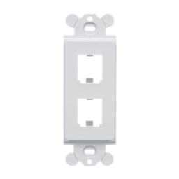 [CFG2WH] Marco de Módulo Dúplex, Para Placas Frontales Estándar GFCI, Acepta 2 Módulos Mini-Com, Color Blanco | CFG2WH