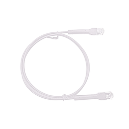 [LP-PSLIM-05WH] Mini Patch Cord Cat6 Ultra Slim 0.5 Metros (1.64 Pies) Blanco ? Ahorra Espacio sin Organizadores, con Bota Flexible | LP-PSLIM-05WH