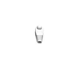 [LP-PG8-025-WH] Bota Plástica para Protección de Plug RJ45, Color Blanco | LP-PG8-025-WH