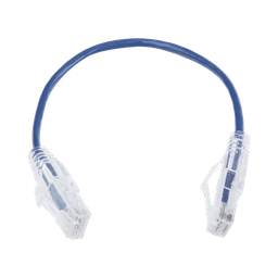 [LP-UT6-020-BU28] Cable de Parcheo Slim UTP Cat6 - 20 cm (7.87 Pulgadas) Azul Diámetro Reducido (28 AWG) | LP-UT6-020-BU28