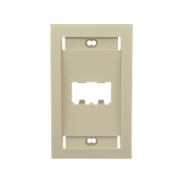 [CFPE2EIY] Placa de Pared Vertical Ejecutiva, Salida Para 2 Puertos Mini-Com, Con Espacios Para Etiquetas, Color Marfil | CFPE2EIY