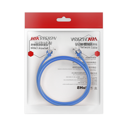 [DS-1NP6UEC0-200-B] Cable de Parcheo (Patch Cord) / UTP / Cat. 6 (24 AWG) / 2 Metros (6.56 Pies) / Color Azul / Ideal para PoE+ / Interior | DS-1NP6UEC0-200-B
