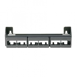 [CWPP12WBL] Panel de Parcheo Modular (Sin Conectores), de 12 Puertos Mini-Com, Instalación en Pared con Montaje Incluido, Color Negro | CWPP12WBL