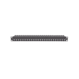 [Z6AS-PNL-24K] Patch Panel Z-Max de 24 Puertos, Blindado, Precargado con Jacks Categoría 6A, Plano, 1UR | Z6AS-PNL-24K