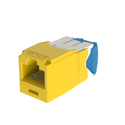 [CJ6X88TGYL] Conector Jack RJ45 Estilo TG, Mini-Com, Categoría 6A, de 8 Posiciones y 8 Cables, Color Amarillo | CJ6X88TGYL