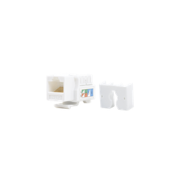 [LP-KJ-505-WH] Módulo Jack Keystone Cat5e con Terminación 110 (Punchdown) para Faceplate - Color Blanco | LP-KJ-505-WH