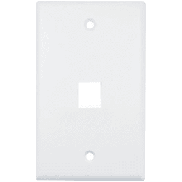 [DS-1FPA1-A] Placa de Pared (Face Plate) / 1 Puerto / Color Blanco / Caja con 20 Piezas / ABS | DS-1FPA1-A
