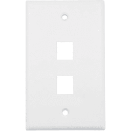 [DS-1FPA2-A] Placa de Pared (Face Plate) / 2 Puertos / Color Blanco / Caja con 20 Piezas / ABS | DS-1FPA2-A