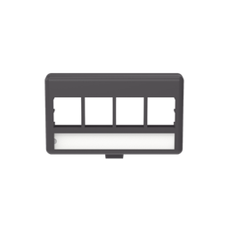 [NK4MFLBL] Placa de Mobiliario Modular Estándar, Salidas Para 4 Puertos Keystone, Color Negro | NK4MFLBL