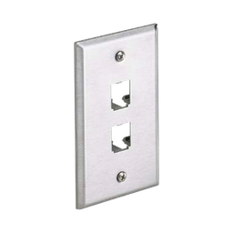[CFP2SY] Placa de Pared Vertical, de Acero Inoxidable, Salida Para 2 Puertos Mini-Com | CFP2SY