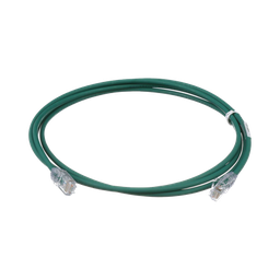 [UTP28X7GR] Cable de Parcheo UTP Cat6A, CM/LSZH, Diámetro Reducido (28AWG), Color Verde, 2.13 Metros (7 Pies) | UTP28X7GR