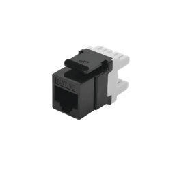 [LP-KJ-549-BK] Módulo Jack Keystone Cat5e con Terminación en Ángulo 180 - Color Negro | LP-KJ-549-BK