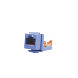 [NK5E88MBUY] Conector Jack Estilo Leadframe, Tipo Keystone, Categoría 5e, de 8 Posiciones y 8 Cables, Color Azul | NK5E88MBUY