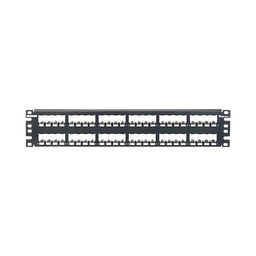 [CP48BLY] Panel de Parcheo Modular Mini-Com (Sin Conectores), Plano, Totalmente Blindado, de 48 Puertos, 2UR | CP48BLY
