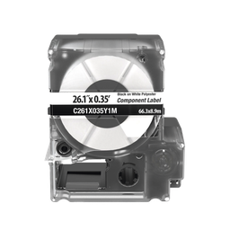 [C261X035Y1M] Casete de 100 Etiquetas, Para Placas de Pared, Identificación de 4 Puertos, Color Blanco | C261X035Y1M