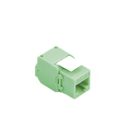 [LP-KJ-516-TTGR] Módulo Jack Keystone Cat5e (Toolless), con Terminación en Ángulo 180 - Color Verde, Compatible con Faceplate y Patchpanel Linkedpro | LP-KJ-516-TTGR