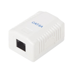 [LP-WP-38-C6A] Caja de Pared con 1 Puerto, Incluye 1 Jack UTP Cat6A | LP-WP-38-C6A