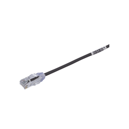[UTP28SP8INBL] Cable de Parcheo TX6, UTP Cat6, Diámetro Reducido (28AWG), Color Negro, 20.2 cm (8 Pulgadas) | UTP28SP8INBL