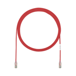 [UTP28SP7RD] Cable de Parcheo TX6, UTP Cat6, Diámetro Reducido (28AWG), Color Rojo, 2.13 Metros (7 Pies) | UTP28SP7RD