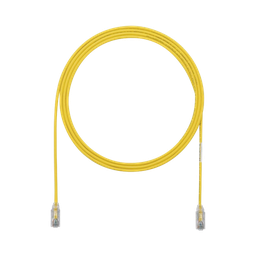[UTP28SP5YL] Cable de Parcheo TX6, UTP Cat6, Diámetro Reducido (28AWG), Color Amarillo, 1.52 Metros (5 Pies) | UTP28SP5YL
