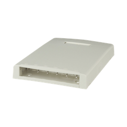 [CBXF6IW-AY] Caja de Montaje en Superficie, con Accesorio para Resguardo de Fibra Óptica, para 6 Módulos Mini-Com, Color Blanco Mate | CBXF6IW-AY