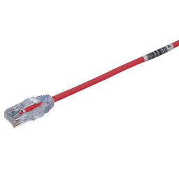 [UTP28SP8INRD] Cable de Parcheo TX6, UTP Cat6, Diámetro Reducido (28AWG), Color Rojo, 20.2 cm (8 Pulgadas) | UTP28SP8INRD