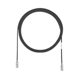 [UTP28SP7BL] Cable de Parcheo TX6, UTP Cat6, Diámetro Reducido (28AWG), Color Negro, 2.13 Metros (7 Pies) | UTP28SP7BL