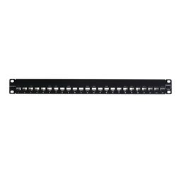 [Z6-PNL-24K] Patch Panel UTP Z-MAX de 24 Puertos, Precargado con Jacks Categoría 6, Plano, 1UR | Z6-PNL-24K