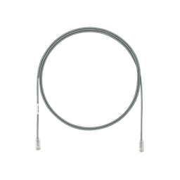 [UTP28X1GY] Cable de Parcheo UTP Cat6A, CM/LSZH, Diámetro Reducido (28AWG), Color Gris, 0.30 Metros (1 Pie) | UTP28X1GY