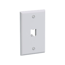 [CFP1WH] Placa de Pared Vertical Clásica, Salida Para 1 Puerto Mini-Com, Color Blanco | CFP1WH