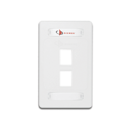 [10GMX-FPS02-02] Placa de Pared Modular 10G MAX de 2 Salidas, Color Blanco | 10GMX-FPS02-02