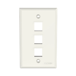 [NK3FNIW] Placa de Pared Vertical, Salida Para 3 Puertos Keystone, Color Blanco Mate | NK3FNIW